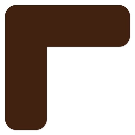 Ergomat DuraStripe Xtreme 5inx5inx2in 90 degrees Angle Rounded Corners Brown, 60PK DSX-CR5-BR-KIT